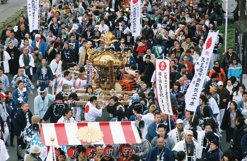 建国記念の日奉祝パレード（居木神社宮神輿）