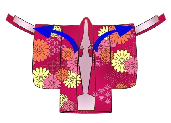 祝い着の掛け方